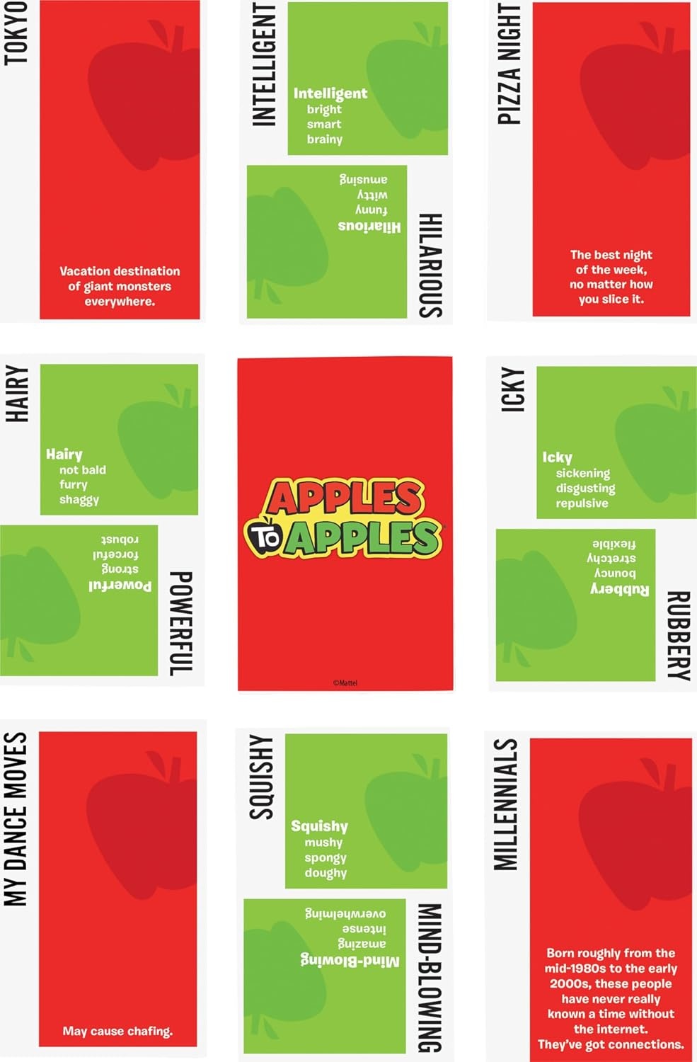 image:imageMattel Games Apples to Apples Junior Game for Ages 9 48 Players Funny Comparison Card Play Designed for Kids and Family Game NightClassic