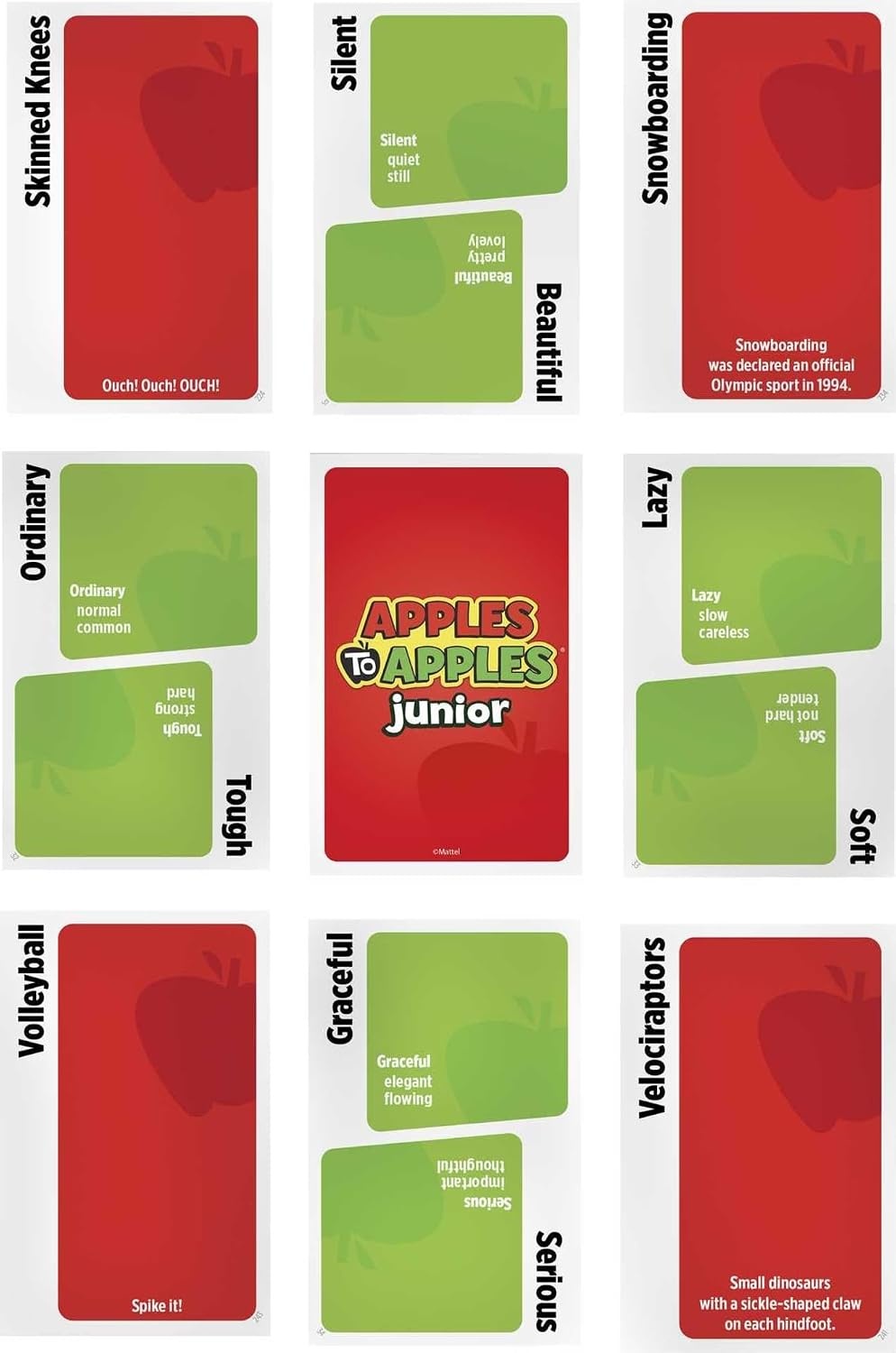 image:imageMattel Games Apples to Apples Junior Game for Ages 9 48 Players Funny Comparison Card Play Designed for Kids and Family Game NightJunior