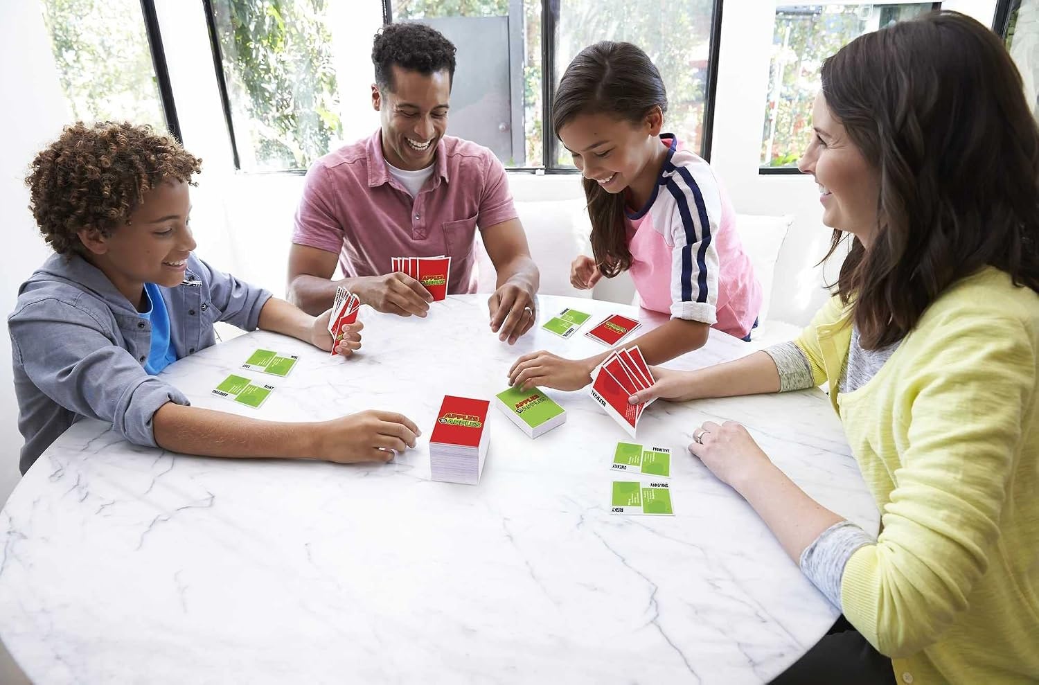 image:imageMattel Games Apples to Apples Junior Game for Ages 9 48 Players Funny Comparison Card Play Designed for Kids and Family Game NightParty Box