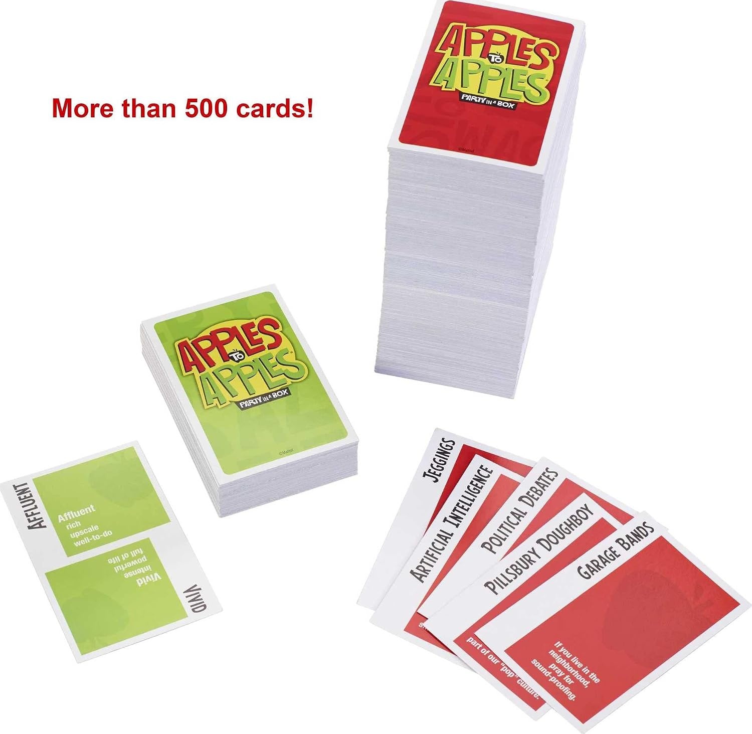 image:imageMattel Games Apples to Apples Junior Game for Ages 9 48 Players Funny Comparison Card Play Designed for Kids and Family Game NightParty Box