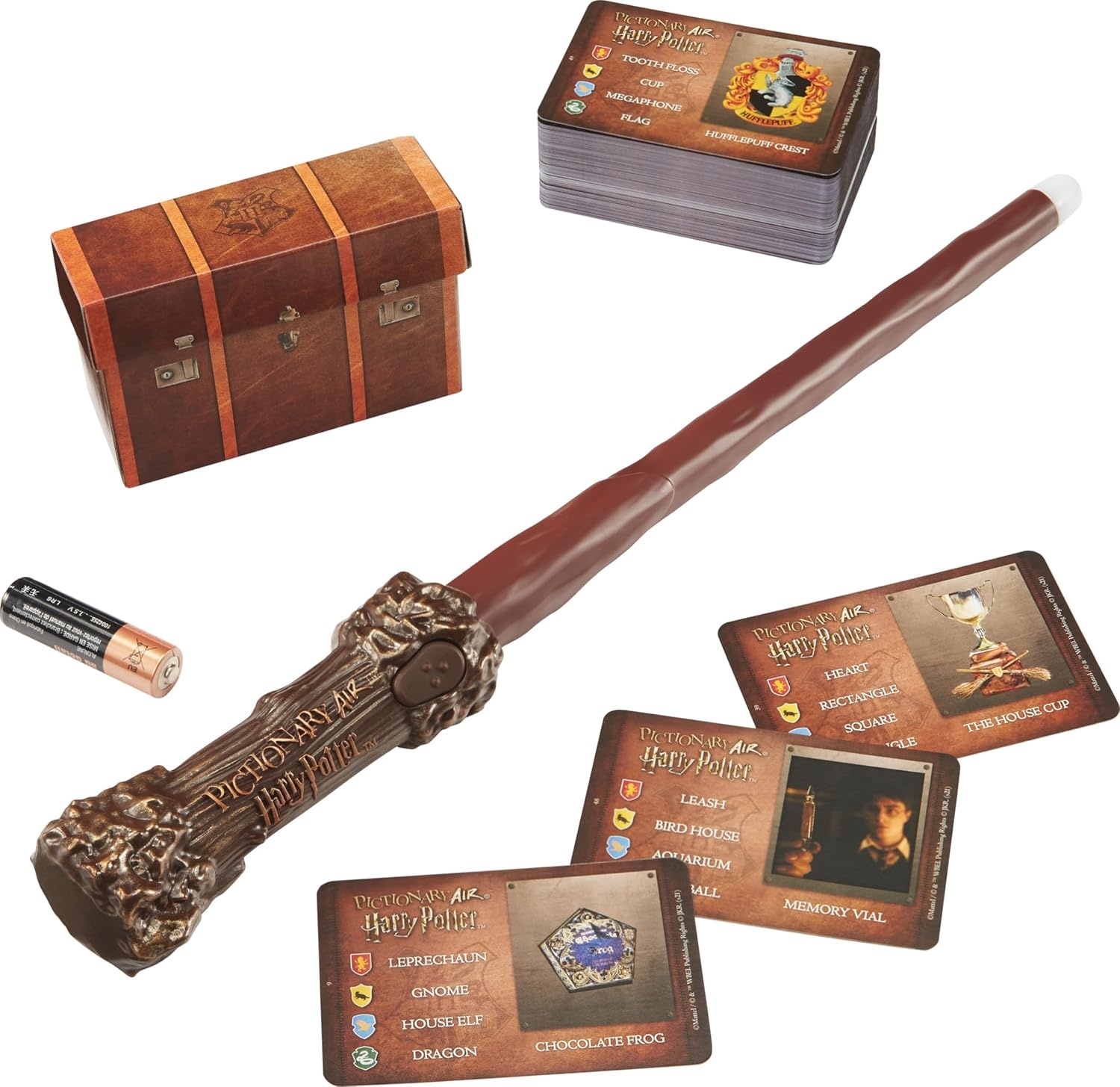 image:imageMattel Games Pictionary Air Harry Potter Family Game for Kids amp Adults with Light Wand amp Themed Picture Clue Cards