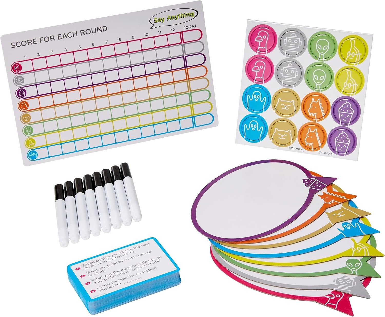 image:imageMattel Games Say Anything Board Game for Teens Adults amp Parties with Question Cards Dry Erase Scoreboard amp More 4 to 8 Players Ages 13 Years amp Older