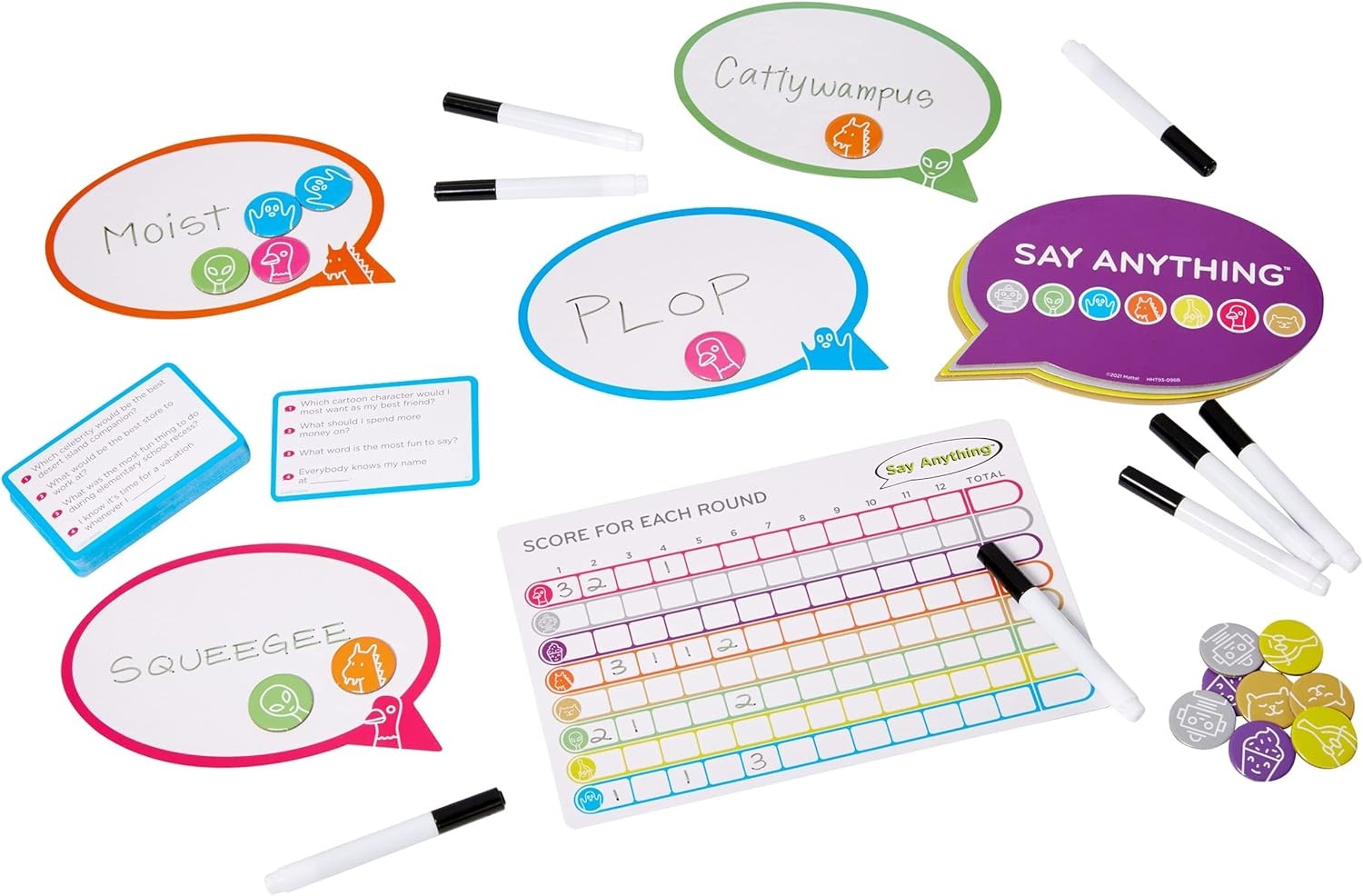 image:imageMattel Games Say Anything Board Game for Teens Adults amp Parties with Question Cards Dry Erase Scoreboard amp More 4 to 8 Players Ages 13 Years amp Older