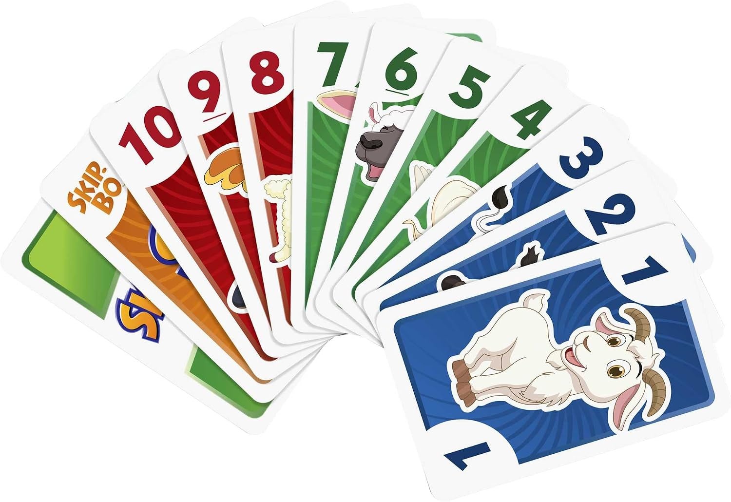 image:imageMattel Games Skip Bo Junior Card Game in with 2 Levels of Play 112 Cards Sequencing Entertainment for 2 to 4 Players Ages 5 Years amp OlderMulticolor