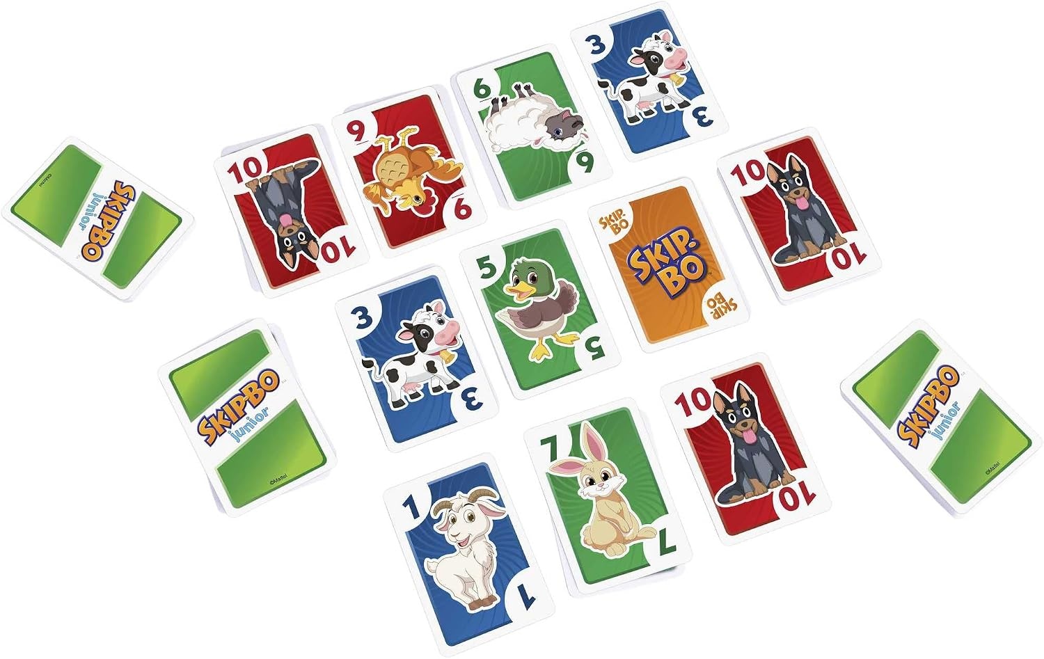 image:imageMattel Games Skip Bo Junior Card Game in with 2 Levels of Play 112 Cards Sequencing Entertainment for 2 to 4 Players Ages 5 Years amp OlderMulticolor