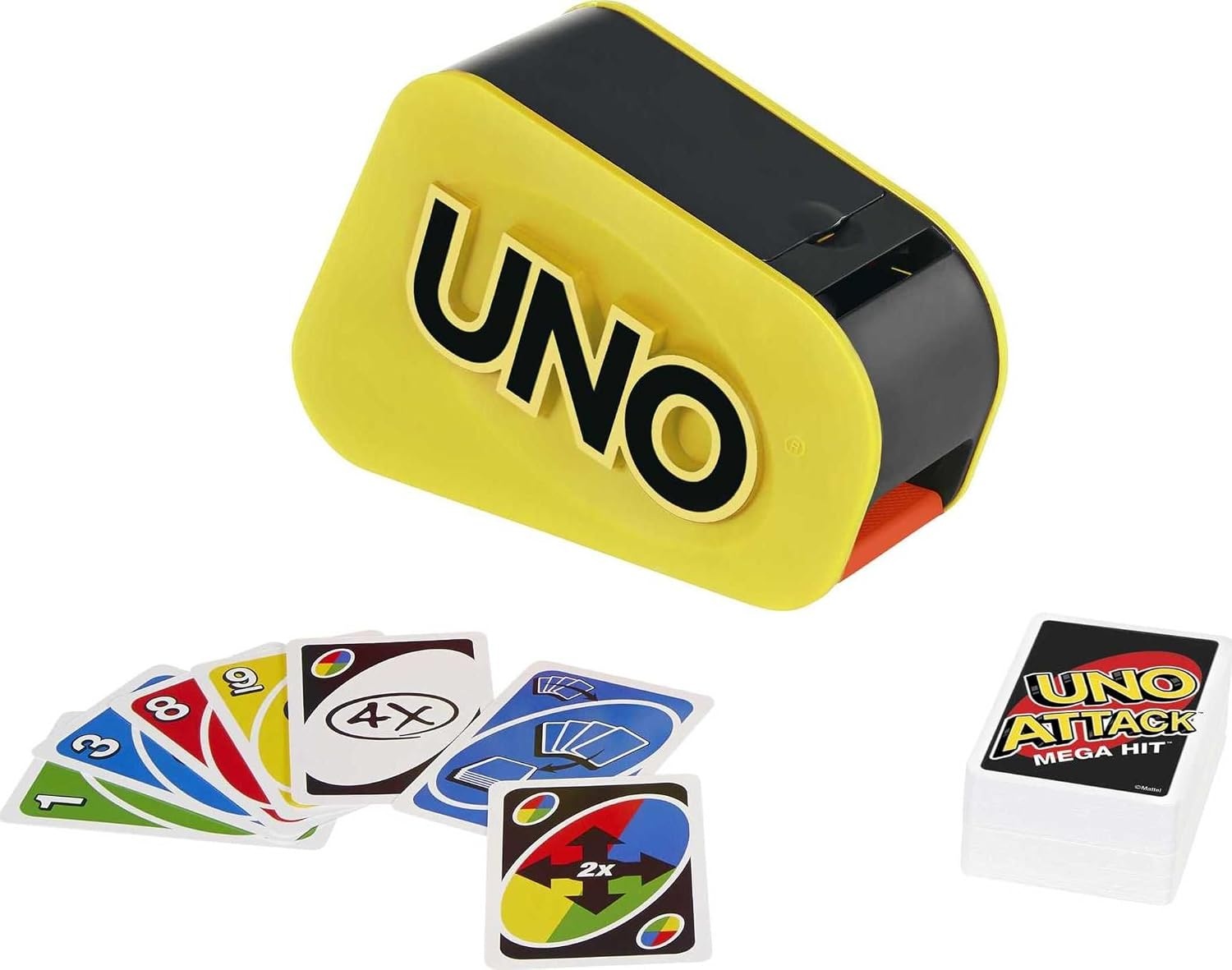 image:imageMattel Games UNO Attack Game Ages 7 210 Players Card Launcher Featuring Lights amp Sounds amp Special Mega Hit Rule for Kids Teens amp Family Game Night Amazon ExclusiveClassic