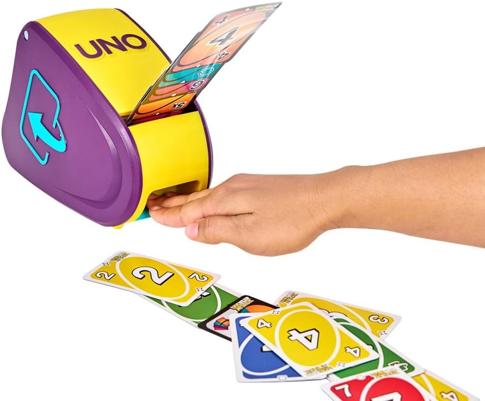 image:imageMattel Games UNO Attack Game Ages 7 210 Players Card Launcher Featuring Lights amp Sounds amp Special Mega Hit Rule for Kids Teens amp Family Game Night Amazon ExclusiveFlip Attack