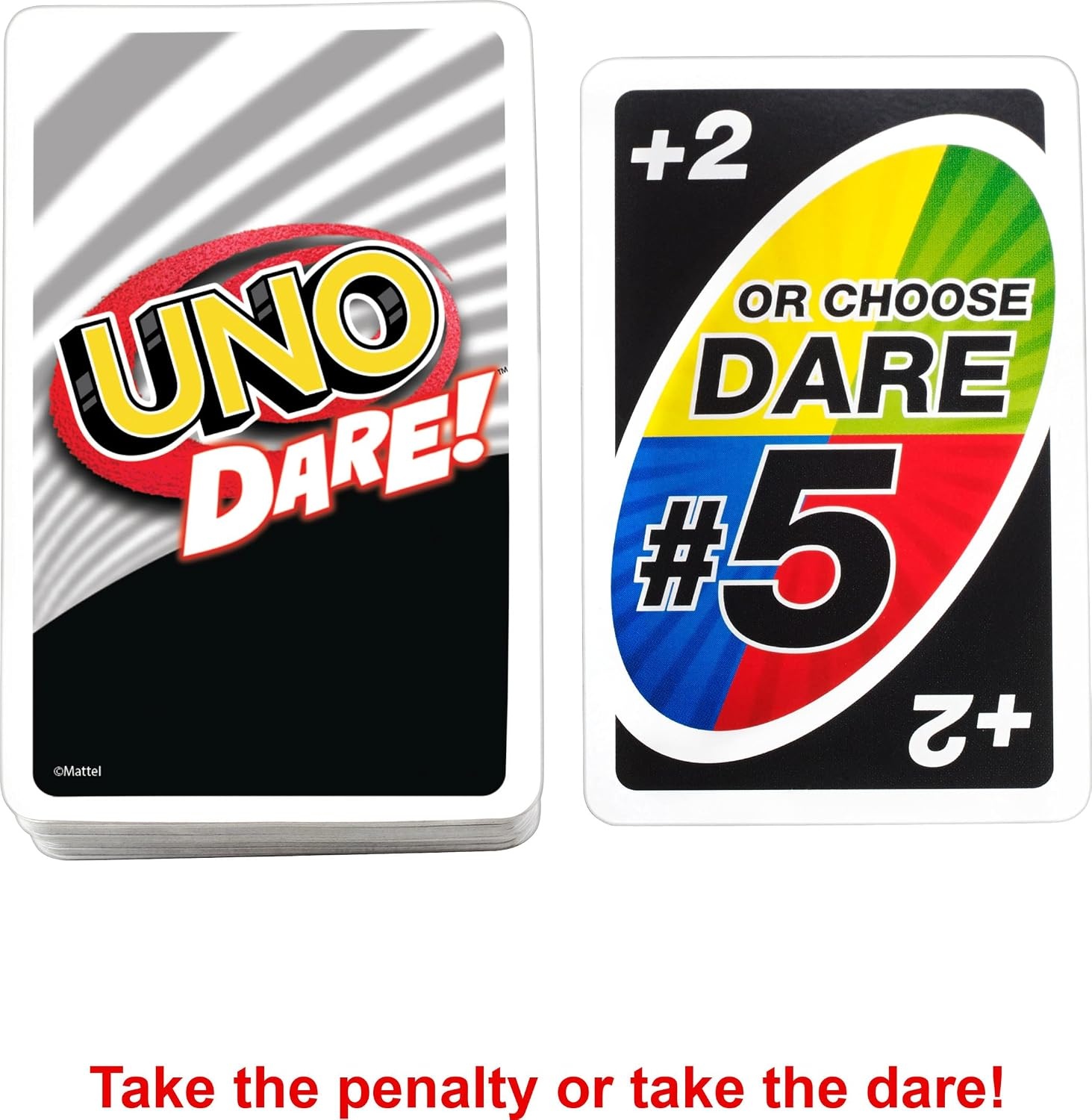 image:imageMattel Games UNO Dare Card Game Ages 7 210 Players Classic Play with Challenging amp Silly Dares from 3 Different Categories for Kids Teens amp Family Game Night1 count