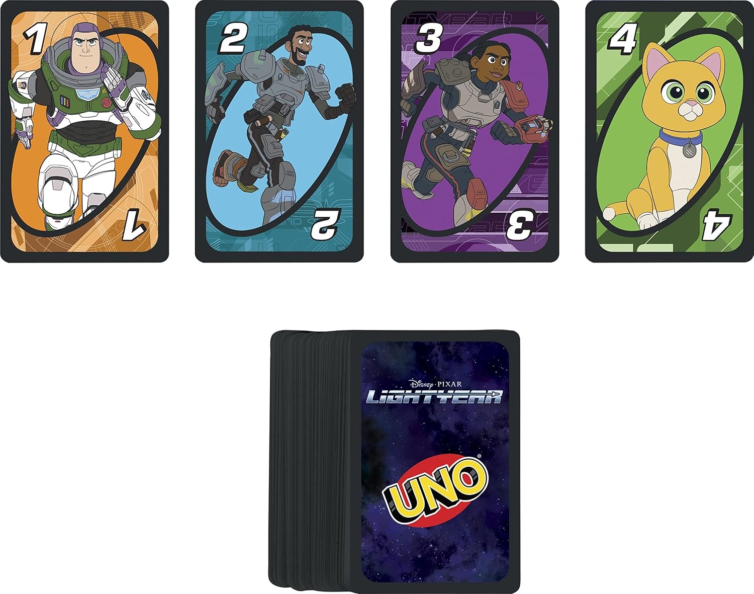 image:imageMattel Games UNO Disney and Pixar Lightyear Card Game in Collectible Storage Tin MovieThemed Deck for Kids Adults Families amp Parties 2 to 10 Players