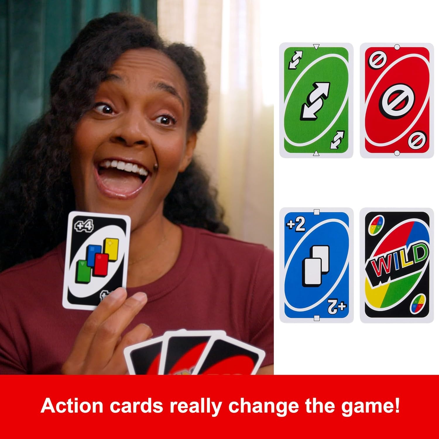 image:imageMattel Games UNO Splash Card Game Ages 7 210 Players With Waterproof Cards ampPortable Carabiner Clip for Travel Pool Time Camping amp Game Nights AwayUno