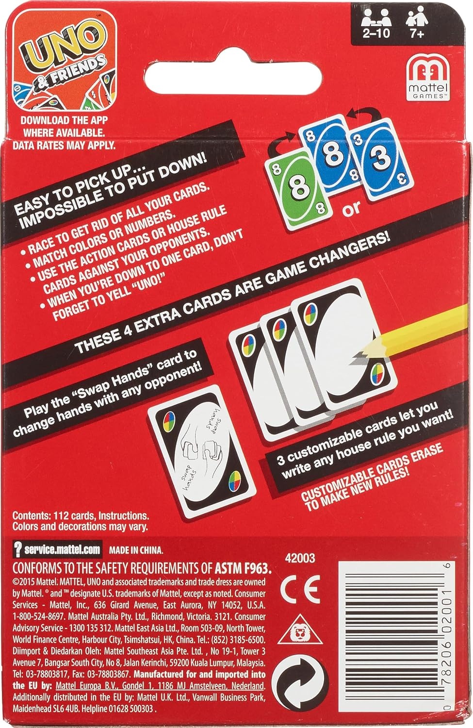 image:imageMattel Games UNO Splash Card Game Ages 7 210 Players With Waterproof Cards ampPortable Carabiner Clip for Travel Pool Time Camping amp Game Nights AwayUno