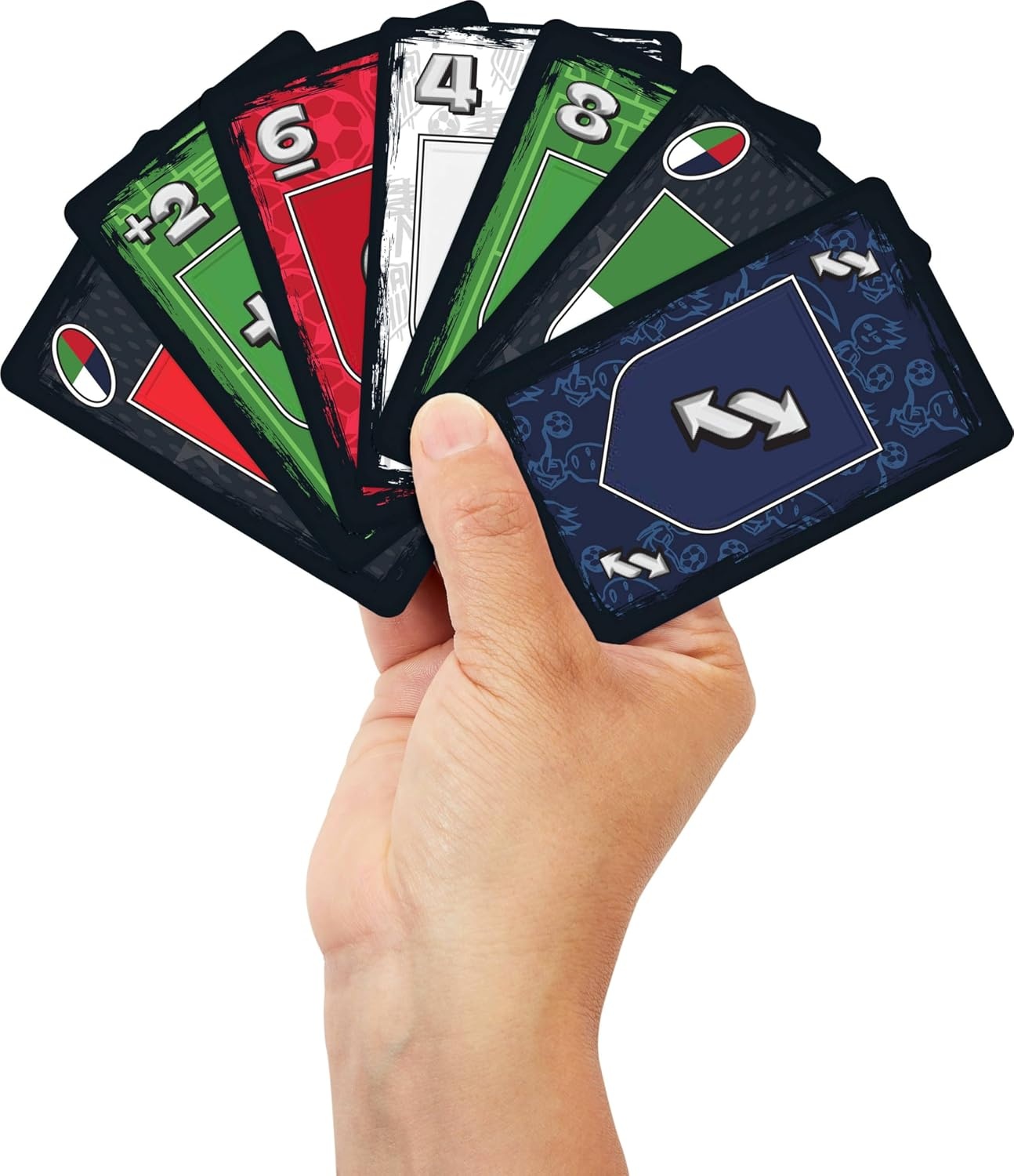 image:imageMattel Games UNO Super Mario Card Game Animated Character Themed Collector Deck 112 Cards with Character Images Gift for Kids Ages 7 Years Old amp UpUNO Soccer