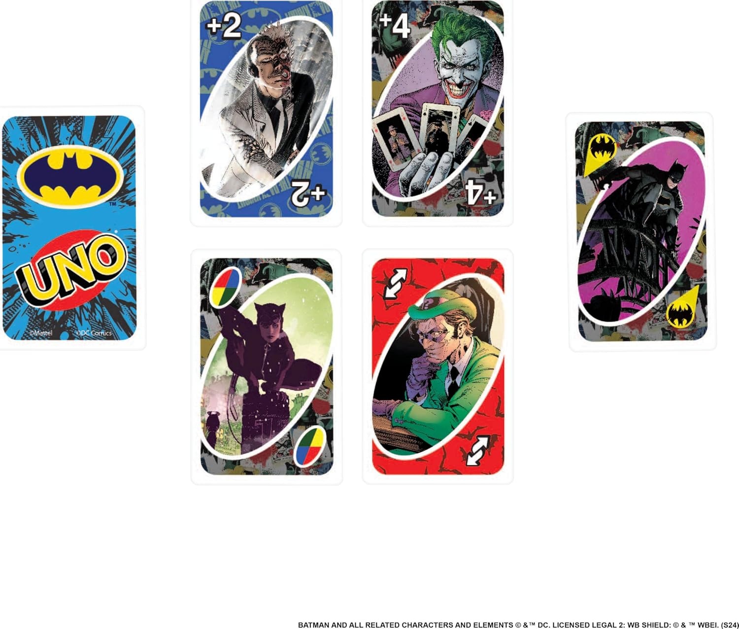 image:imageMattel Games UNO Super Mario Card Game Animated Character Themed Collector Deck 112 Cards with Character Images Gift for Kids Ages 7 Years Old amp UpUNO Batman