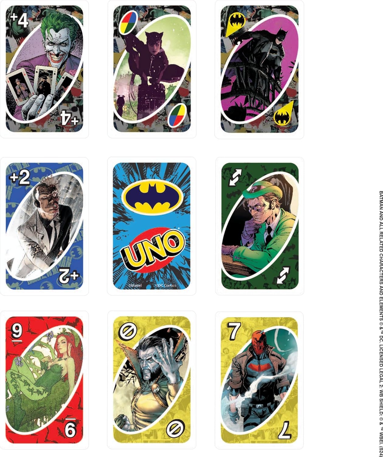 image:imageMattel Games UNO Super Mario Card Game Animated Character Themed Collector Deck 112 Cards with Character Images Gift for Kids Ages 7 Years Old amp UpUNO Batman