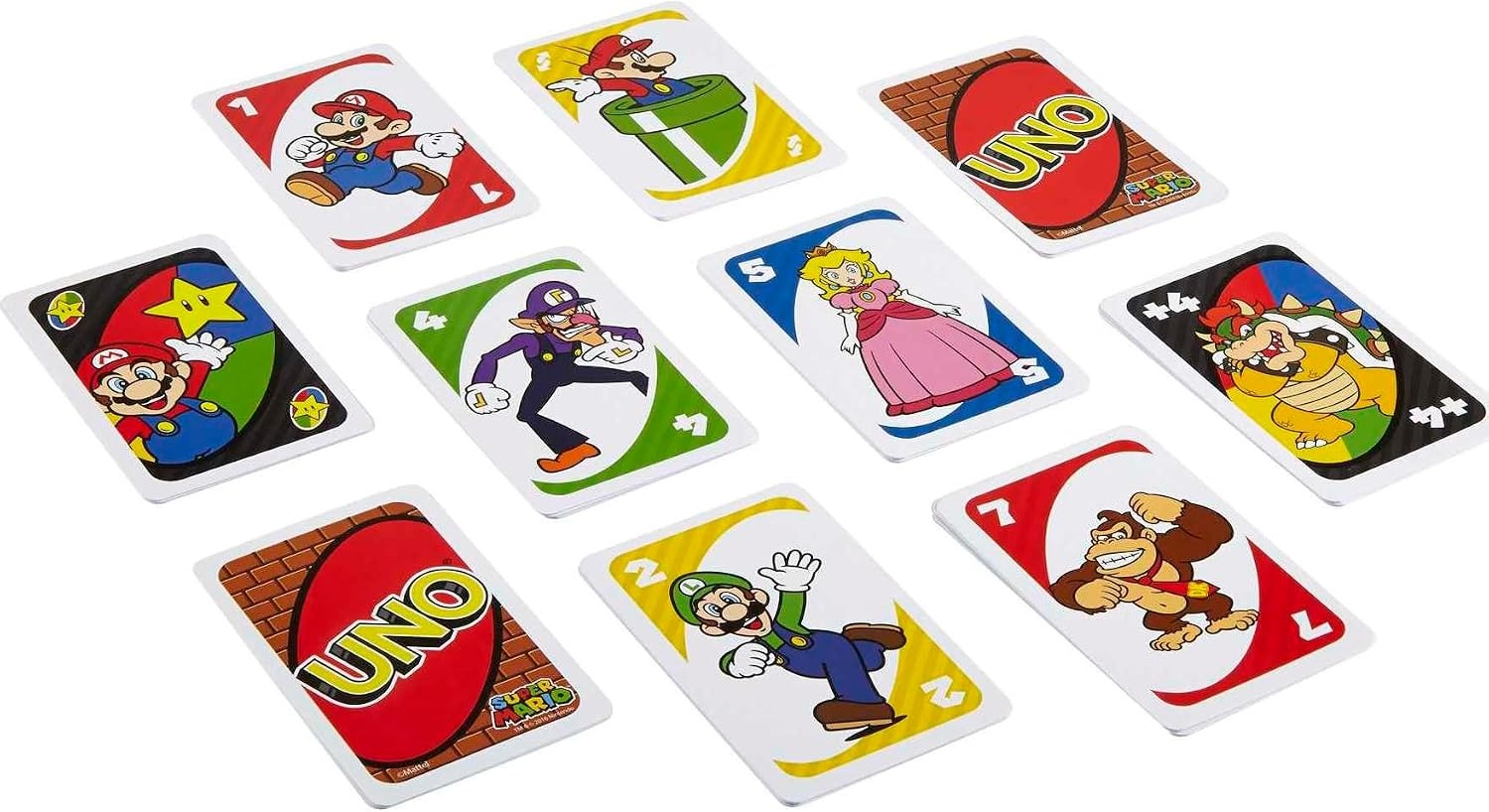 image:imageMattel Games UNO Super Mario Card Game Animated Character Themed Collector Deck 112 Cards with Character Images Gift for Kids Ages 7 Years Old amp UpUNO Super Mario Bros