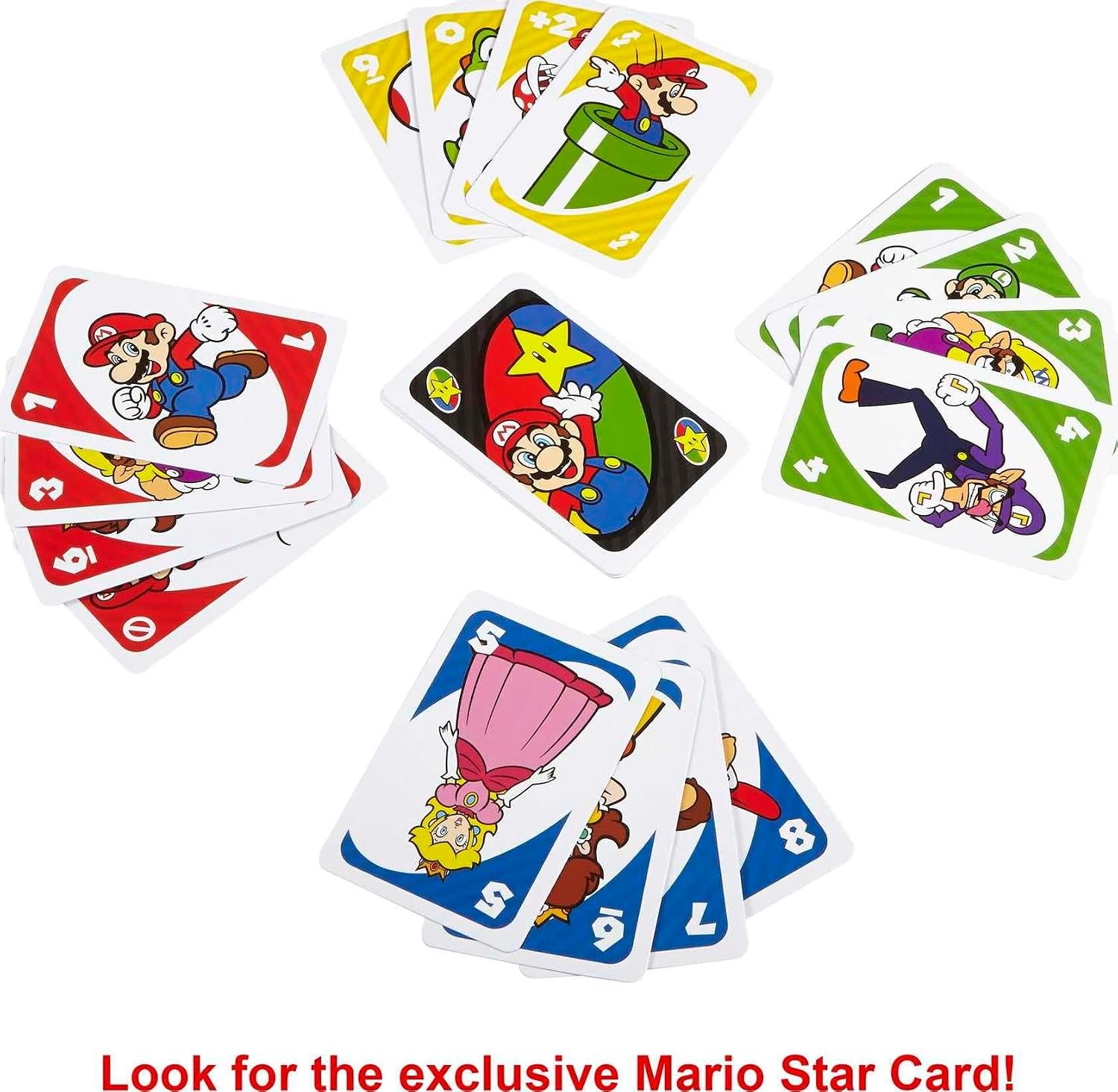 image:imageMattel Games UNO Super Mario Card Game Animated Character Themed Collector Deck 112 Cards with Character Images Gift for Kids Ages 7 Years Old amp UpUNO Super Mario Bros