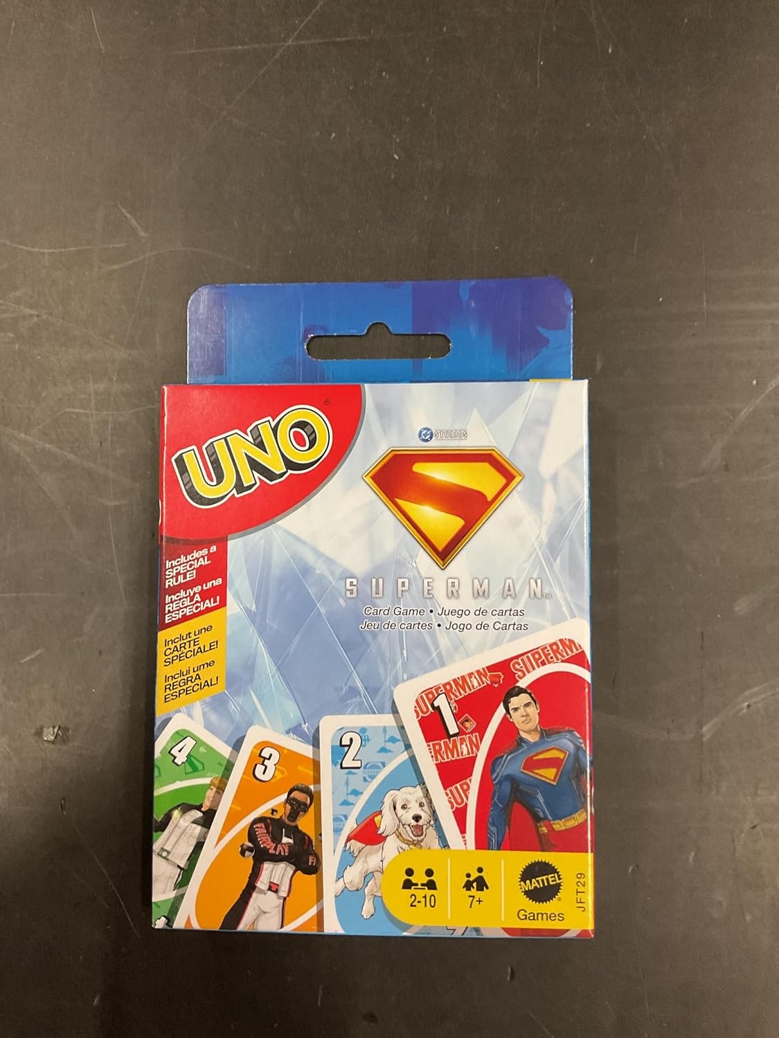 image:imageMattel Games UNO Super Mario Card Game Animated Character Themed Collector Deck 112 Cards with Character Images Gift for Kids Ages 7 Years Old amp UpUNO Superman