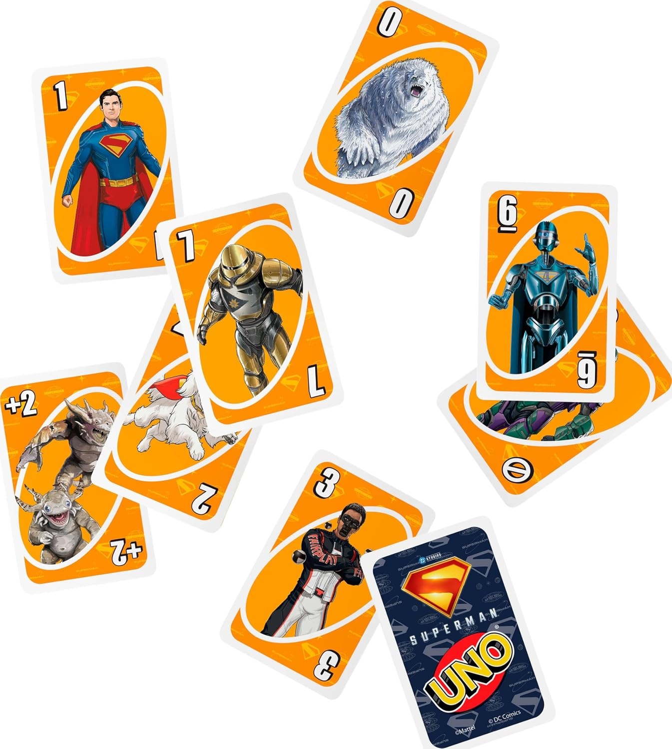image:imageMattel Games UNO Super Mario Card Game Animated Character Themed Collector Deck 112 Cards with Character Images Gift for Kids Ages 7 Years Old amp UpUNO Superman
