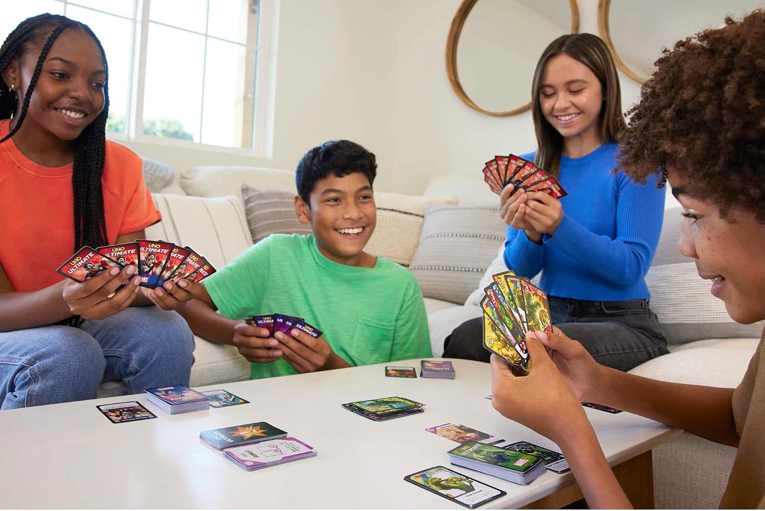 image:imageMattel Games UNO Ultimate Marvel Card Game with 4 Collectible Foil Cards CharacterThemed Decks amp Special Rules for Ages 7 Years amp OlderCore Set 2
