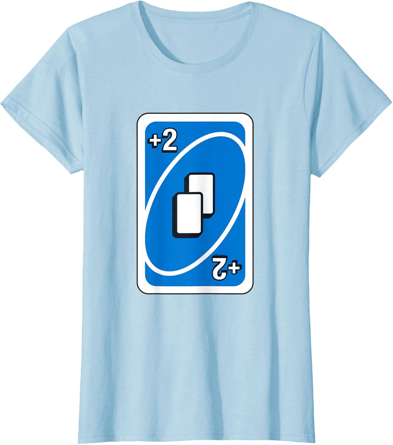 image:imageUNO Blue Draw Two Card TShirtBaby Blue