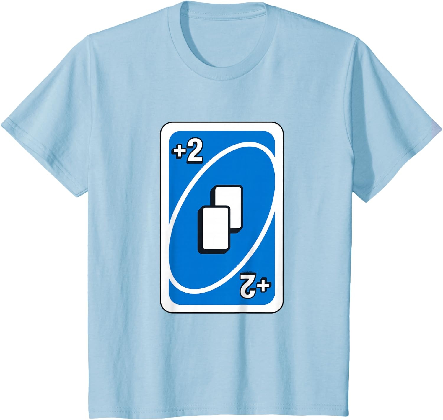 image:imageUNO Blue Draw Two Card TShirtBaby Blue