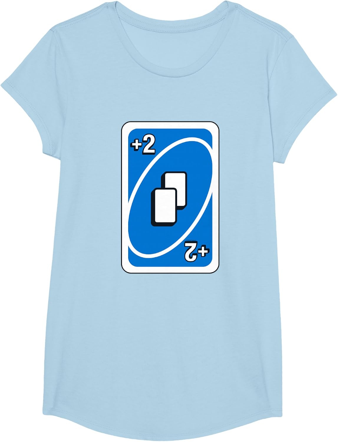 image:imageUNO Blue Draw Two Card TShirtBaby Blue
