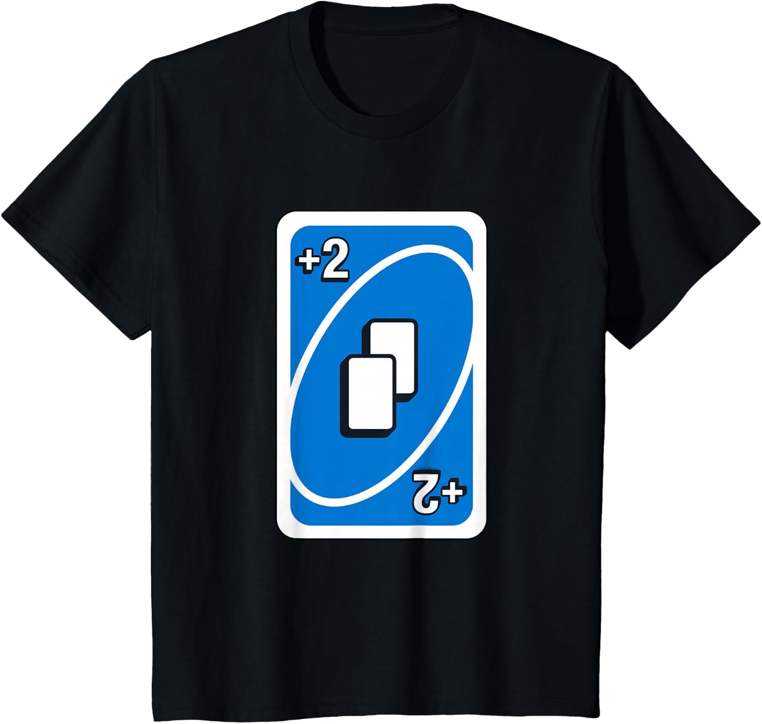 image:imageUNO Blue Draw Two Card TShirtBlack