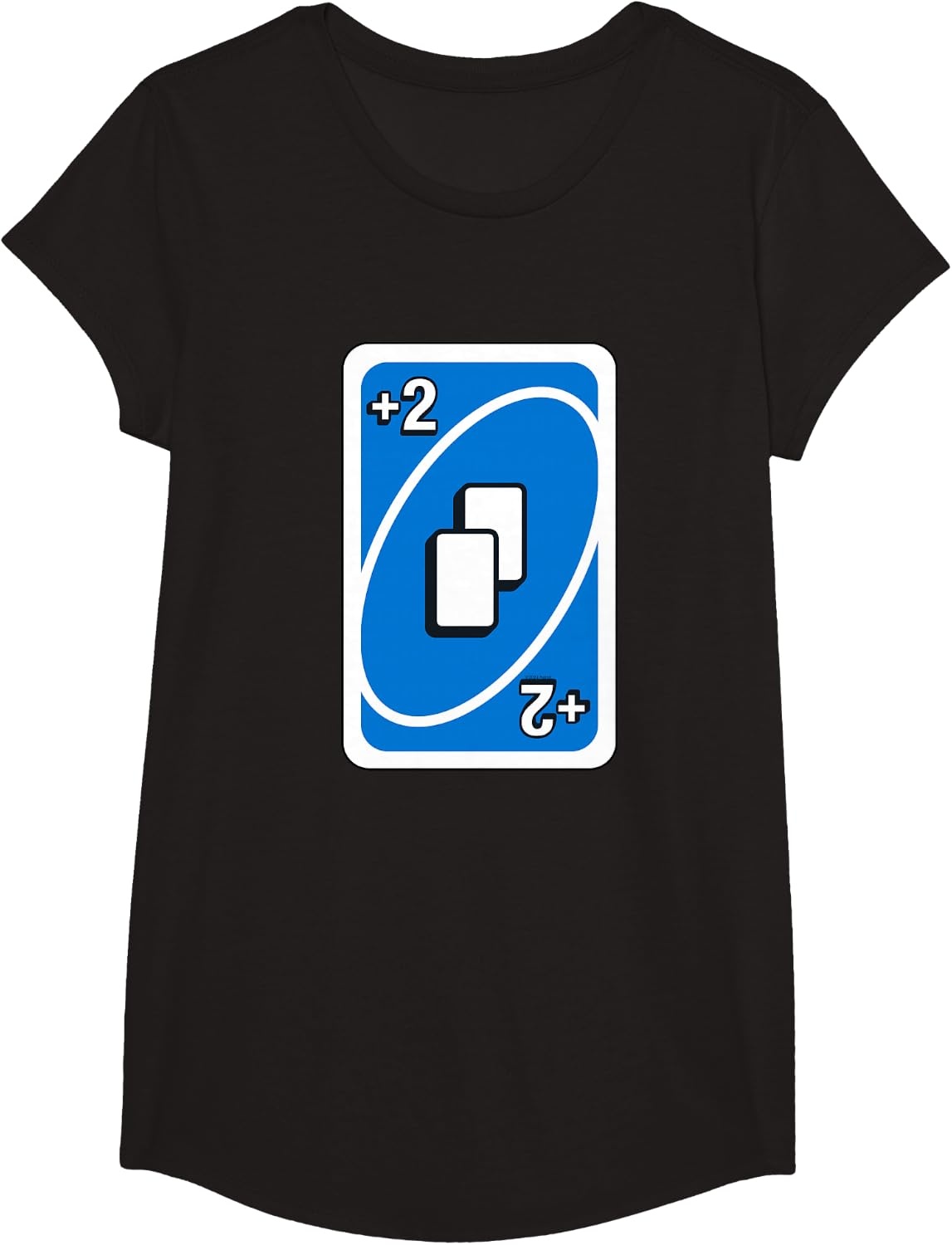 image:imageUNO Blue Draw Two Card TShirtBlack