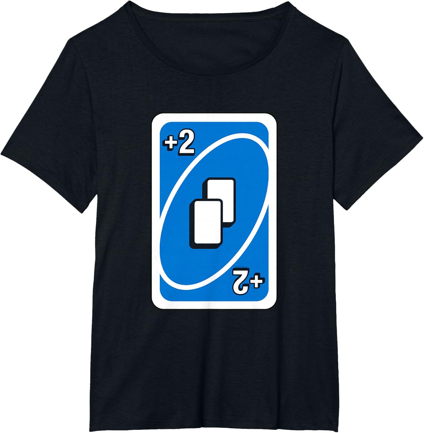 image:imageUNO Blue Draw Two Card TShirtBlack