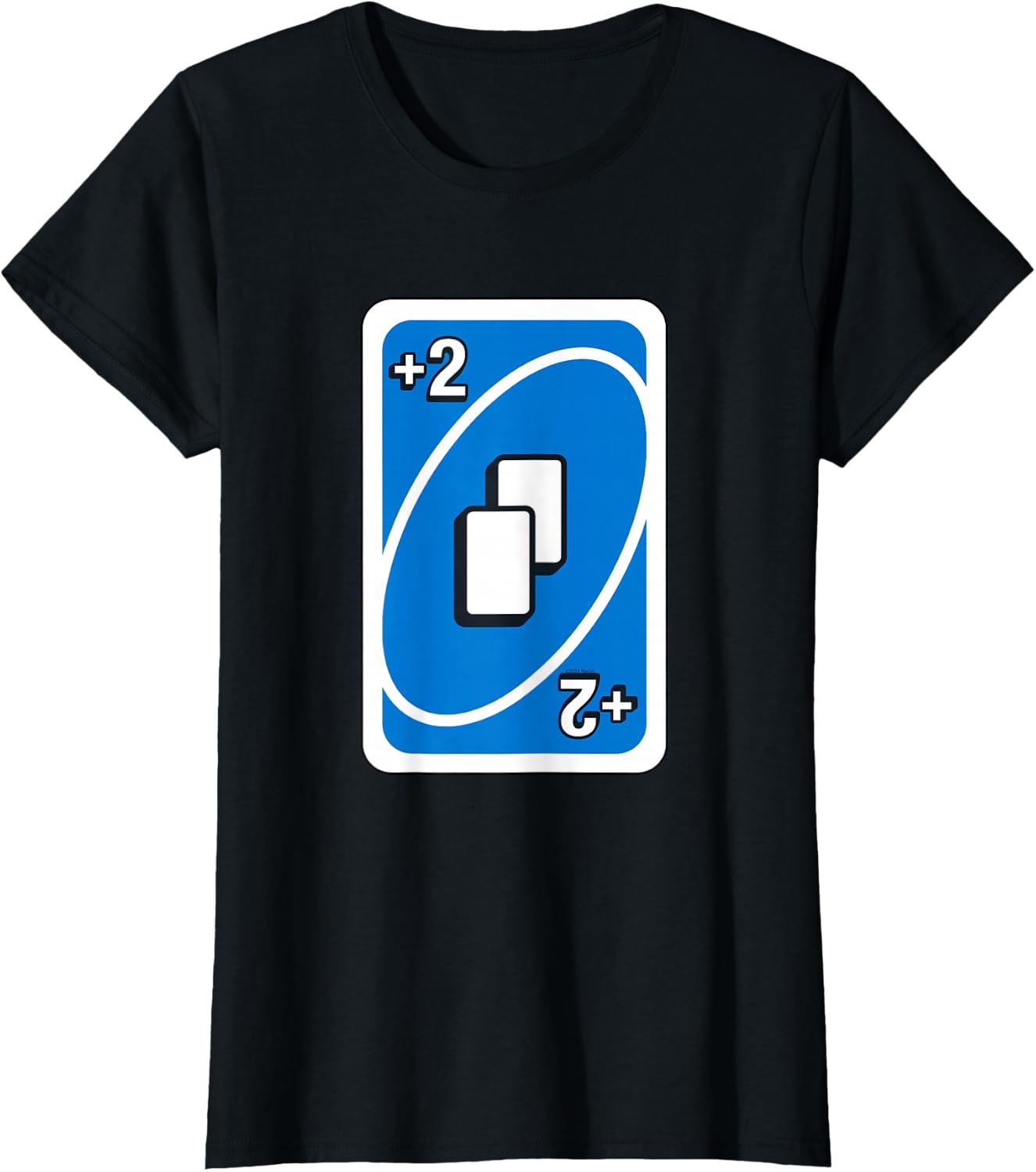 image:imageUNO Blue Draw Two Card TShirtBlack