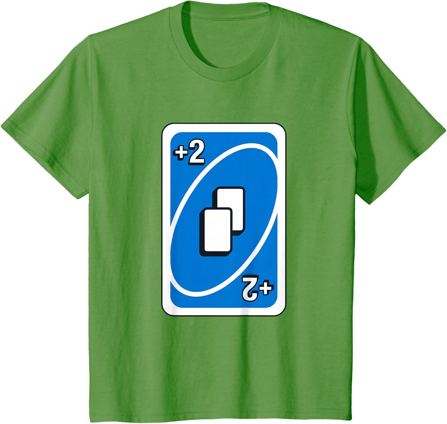image:imageUNO Blue Draw Two Card TShirtGrass Green