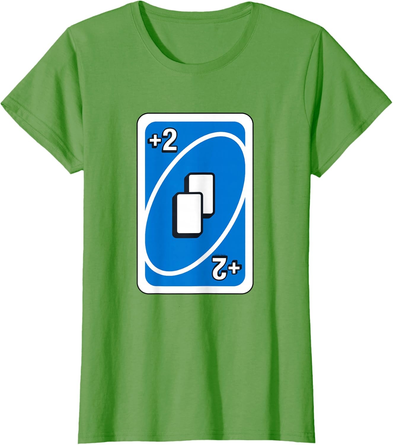 image:imageUNO Blue Draw Two Card TShirtGrass Green
