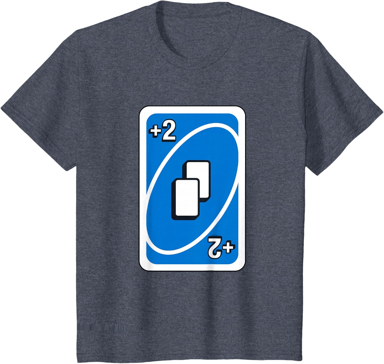 image:imageUNO Blue Draw Two Card TShirtHeather Blue