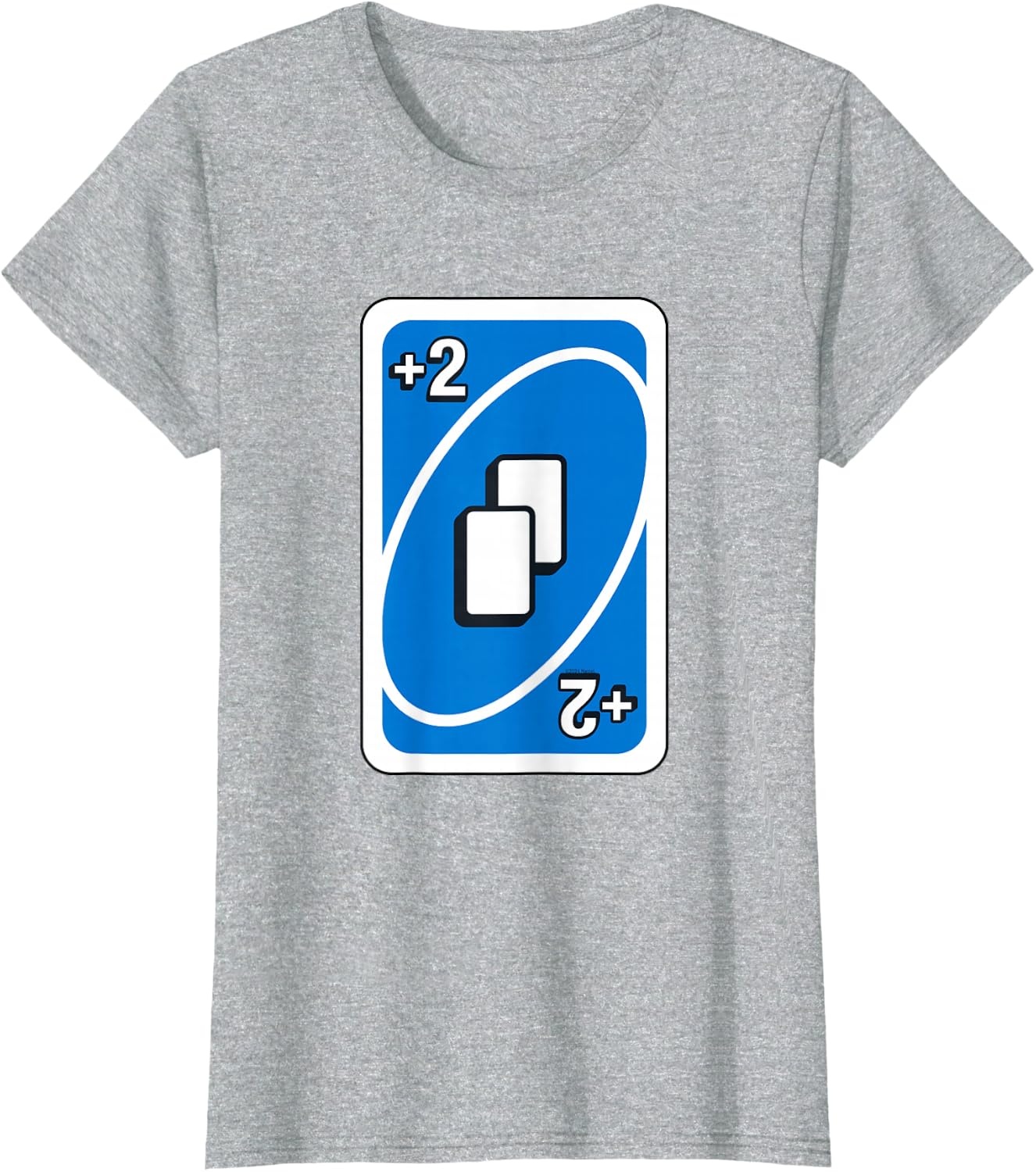 image:imageUNO Blue Draw Two Card TShirtHeather Grey