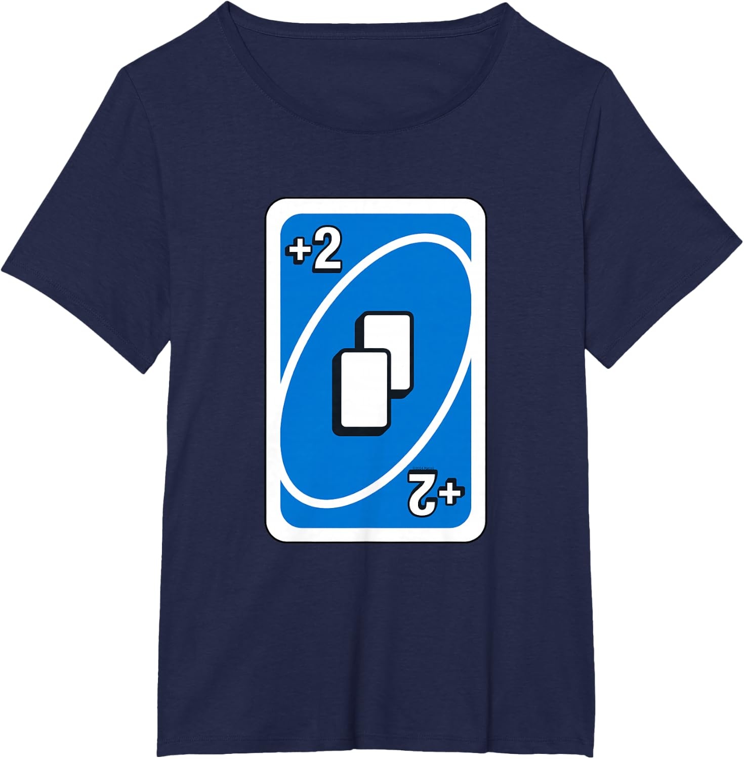 image:imageUNO Blue Draw Two Card TShirtNavy Blue