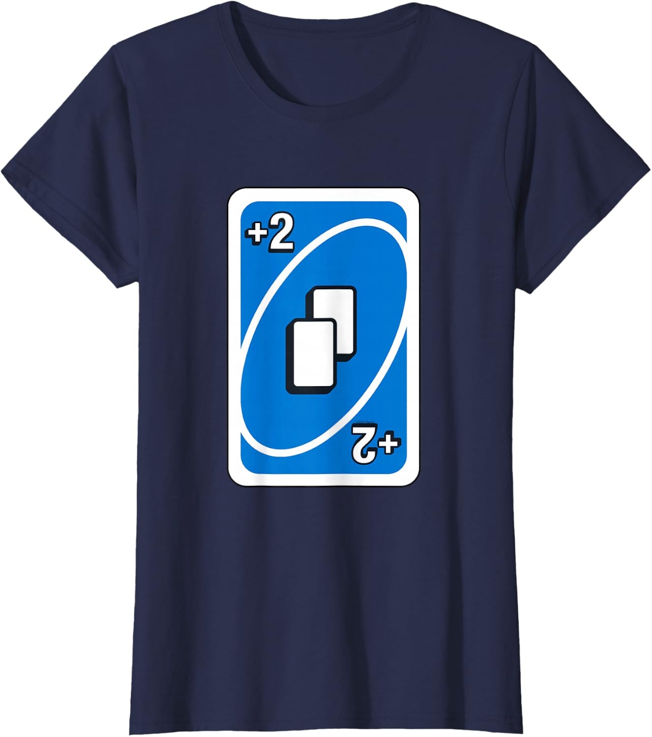 image:imageUNO Blue Draw Two Card TShirtNavy Blue