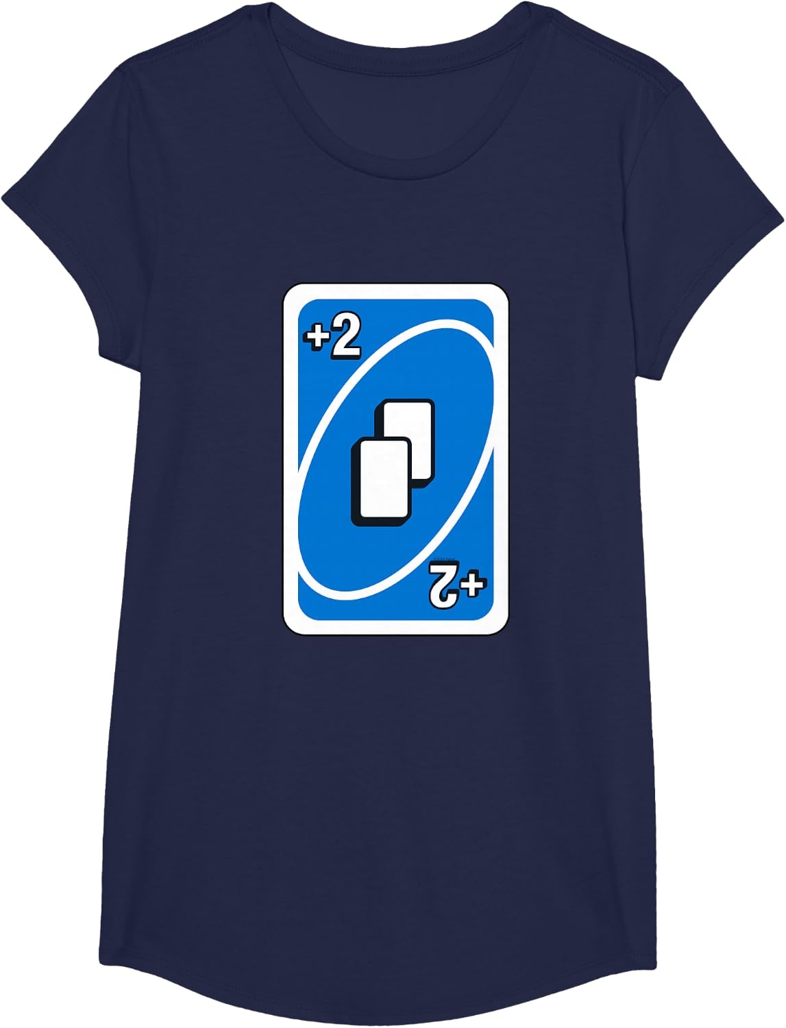 image:imageUNO Blue Draw Two Card TShirtNavy Blue