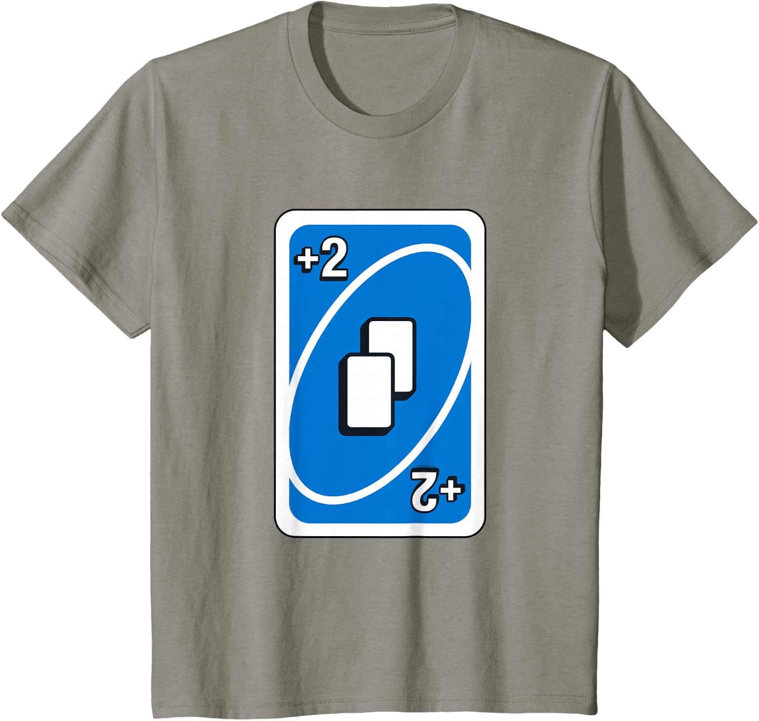 image:imageUNO Blue Draw Two Card TShirtSlate Grey