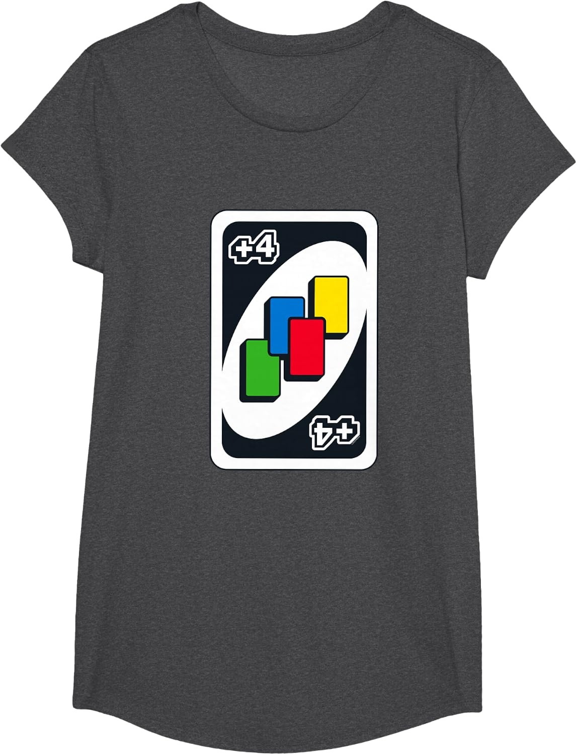 image:imageUNO Draw Four TShirtDark Heather Grey