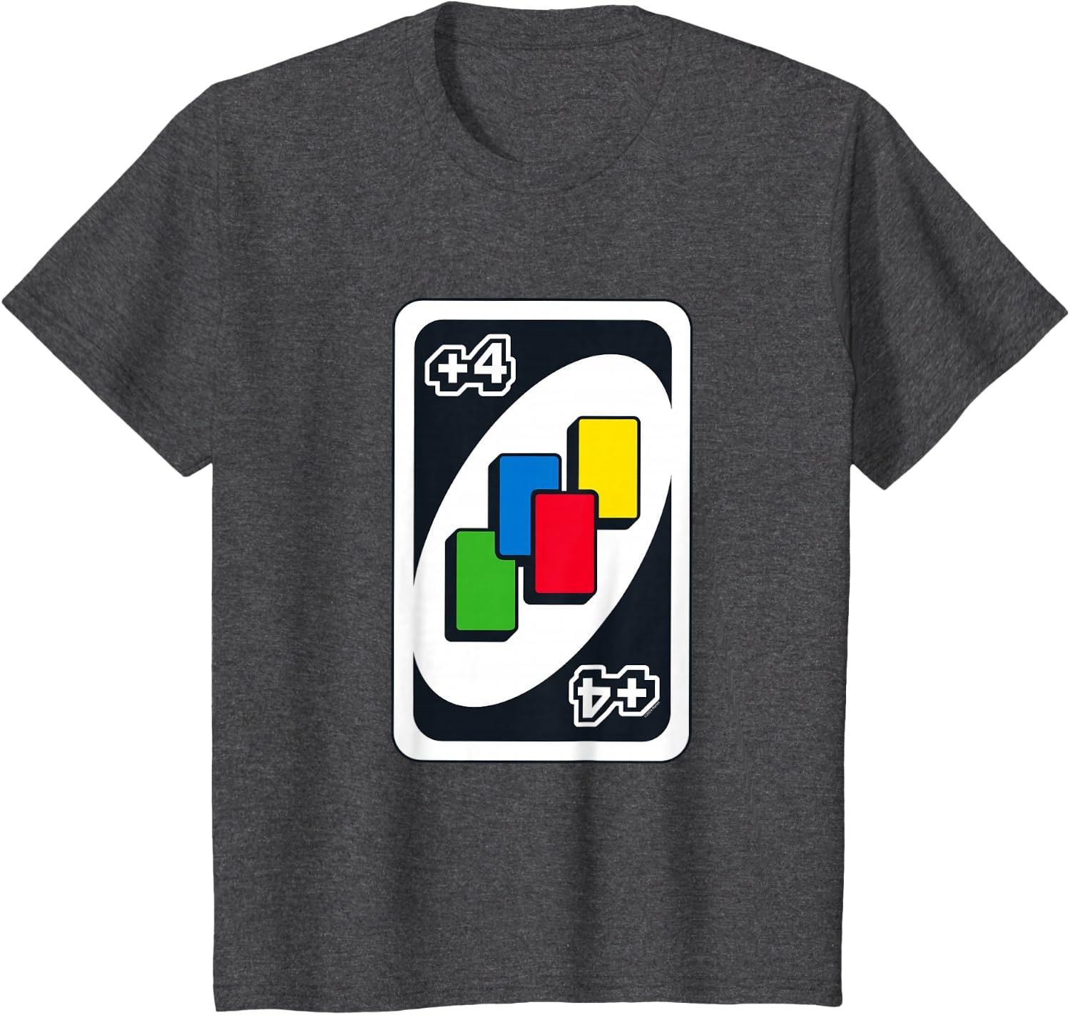 image:imageUNO Draw Four TShirtDark Heather Grey