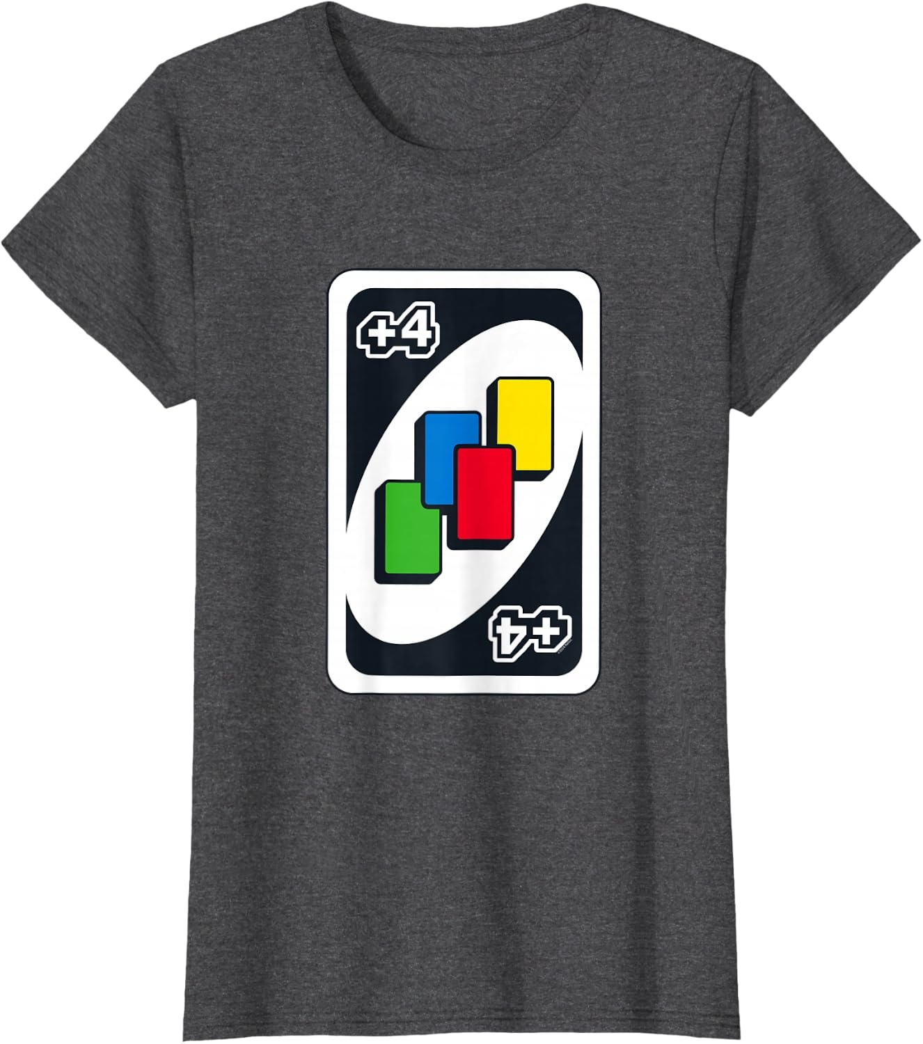 image:imageUNO Draw Four TShirtDark Heather Grey