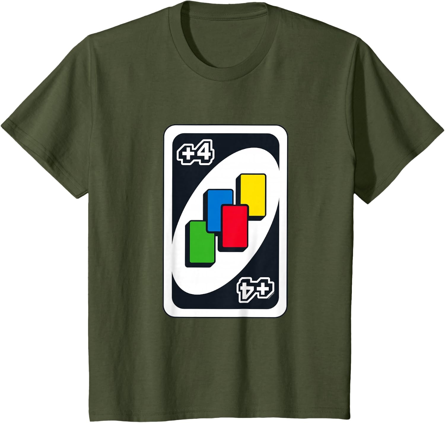 image:imageUNO Draw Four TShirtOlive Green