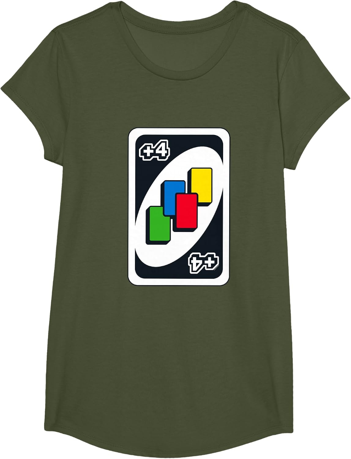 image:imageUNO Draw Four TShirtOlive Green