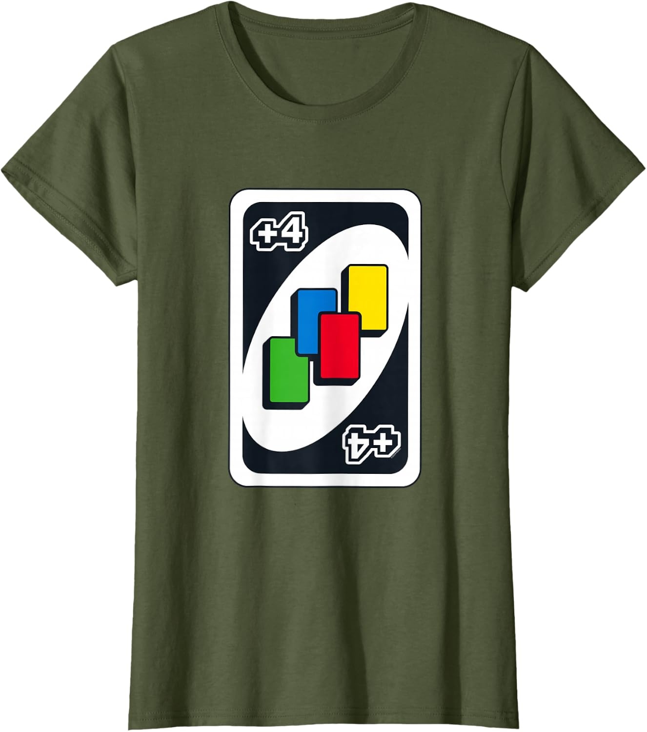 image:imageUNO Draw Four TShirtOlive Green