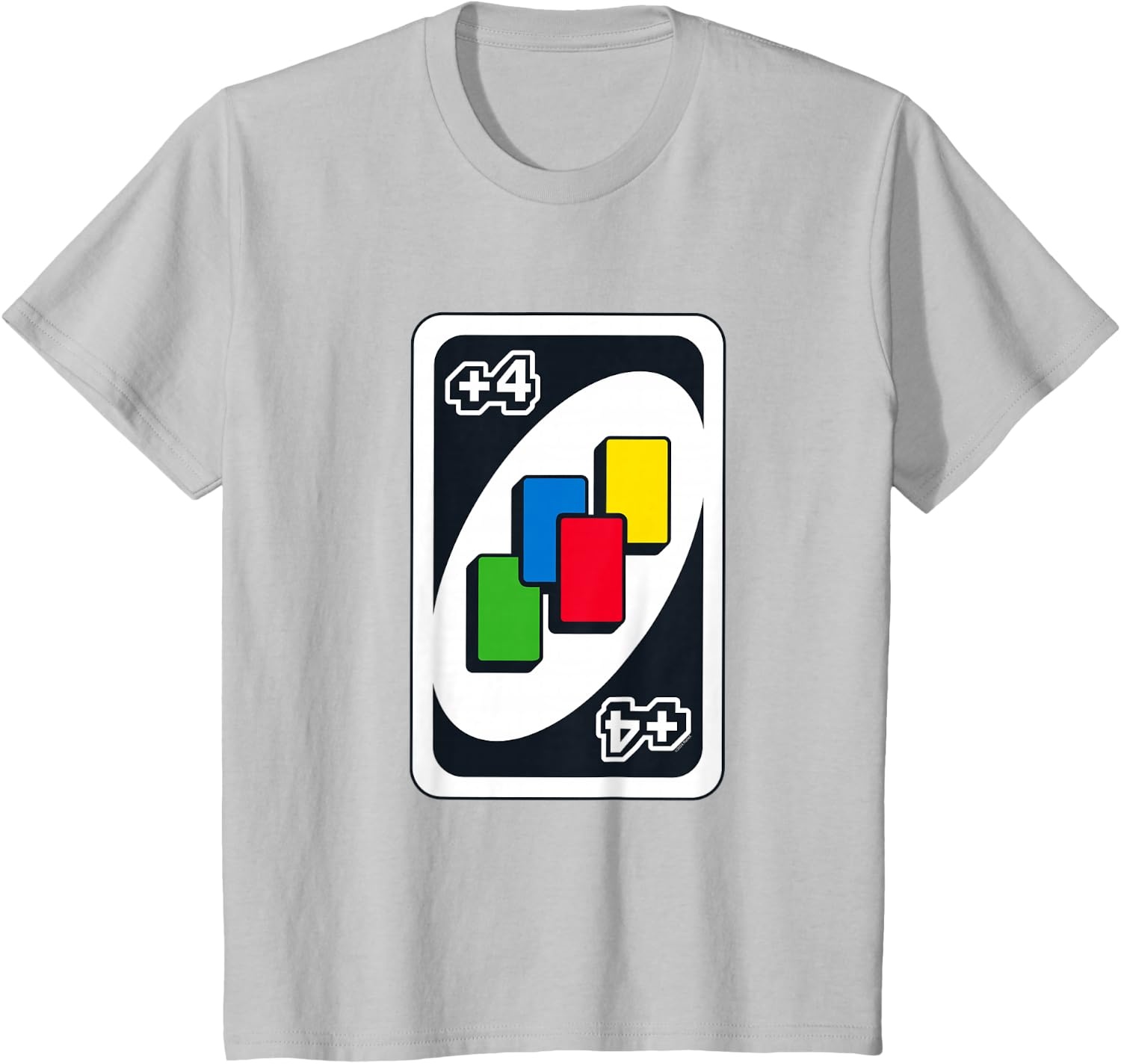 image:imageUNO Draw Four TShirtSilver Grey
