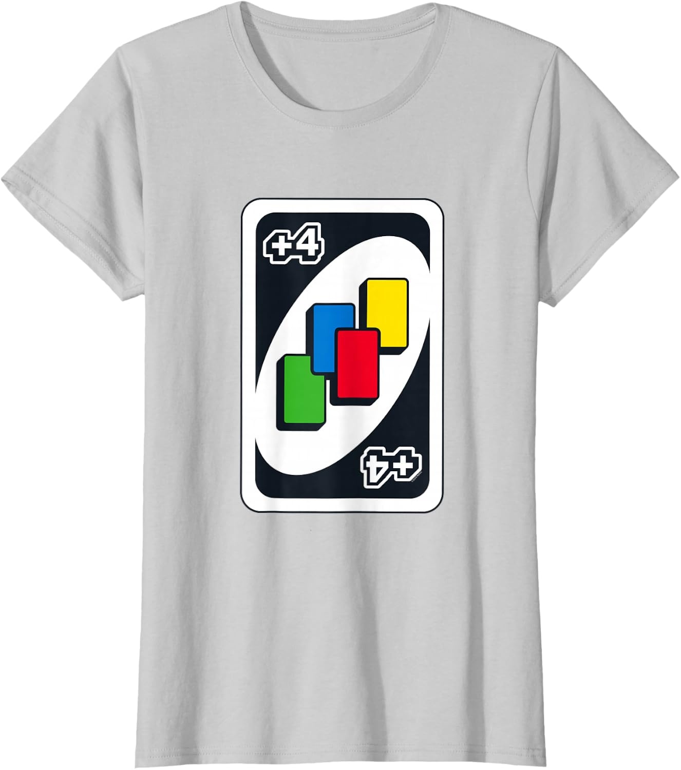 image:imageUNO Draw Four TShirtSilver Grey