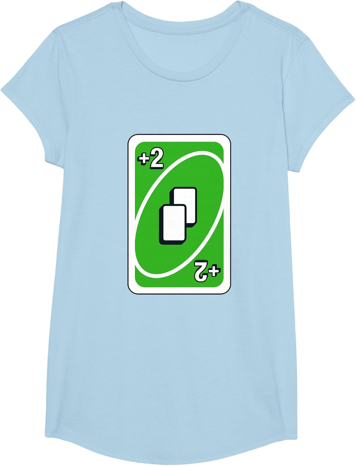 image:imageUNO Green Draw Two Card TShirtBaby Blue