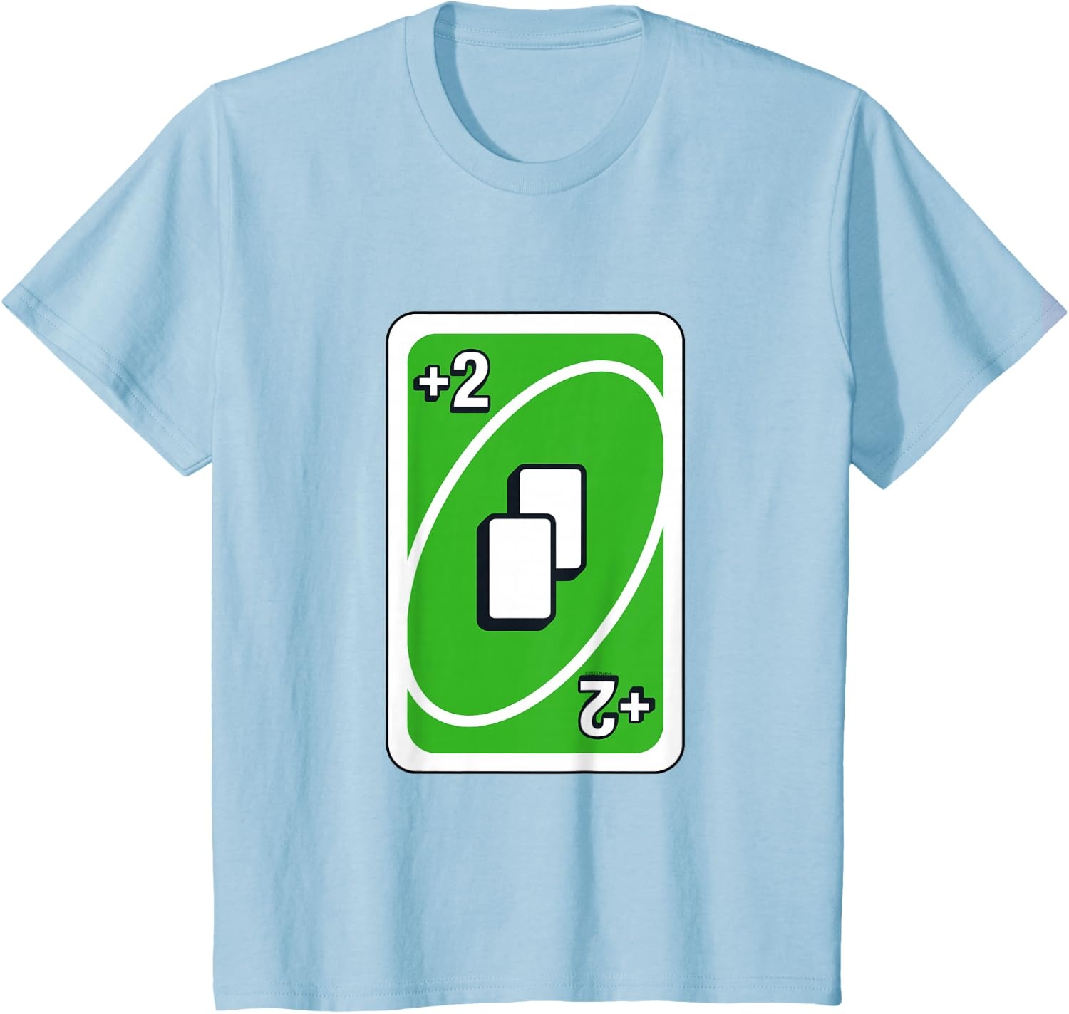 image:imageUNO Green Draw Two Card TShirtBaby Blue