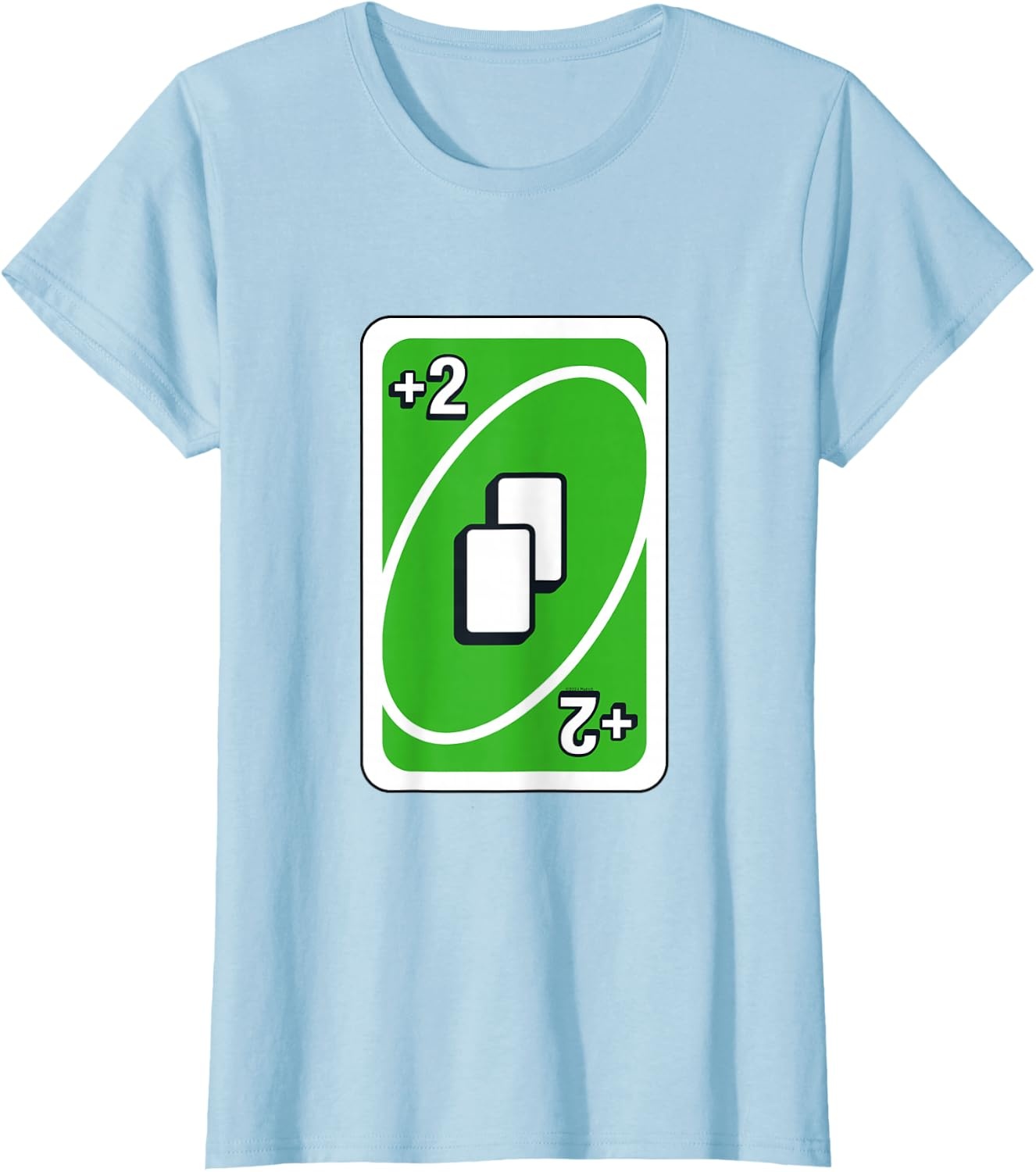 image:imageUNO Green Draw Two Card TShirtBaby Blue