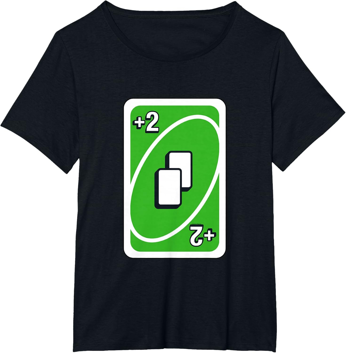 image:imageUNO Green Draw Two Card TShirtBlack